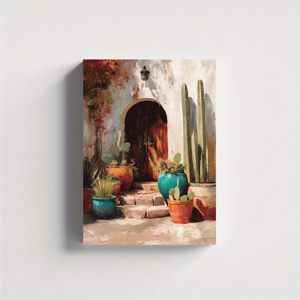 Terracotta Pot - (Sin marco) Lienzo con paisaje del