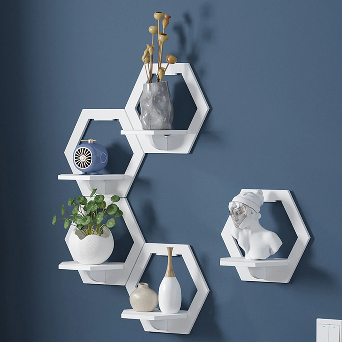 Estante de pared hexagonal sin - Terracotta Pot reseña y precio