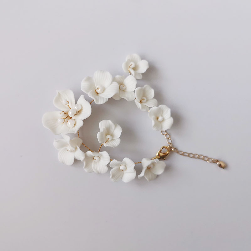 Pulsera nupcial de flores de p - Snake Plant Ceramic reseña y precio